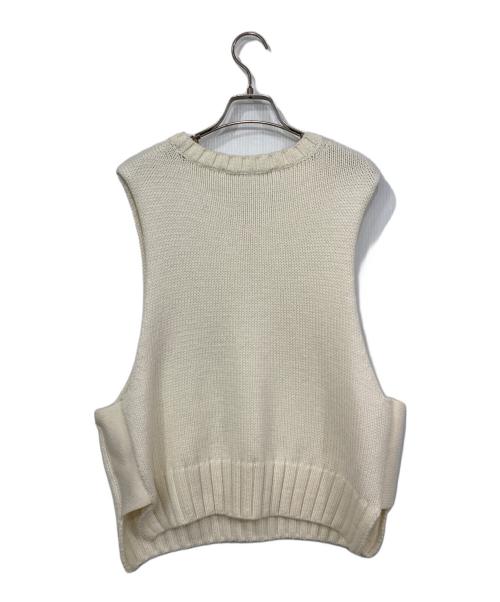 pelleq（ペレック）pelleq (ペレック) side open vest アイボリー サイズ:34の古着・服飾アイテム