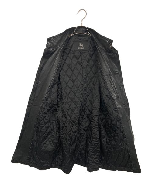 BURBERRY BLACK LABEL（バーバリーブラックレーベル）BURBERRY BLACK LABEL (バーバリーブラックレーベル) レザーコート ブラック サイズ:Lの古着・服飾アイテム