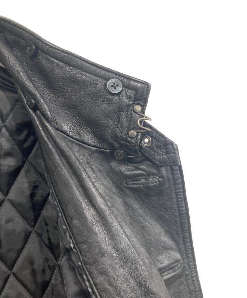 BURBERRY BLACK LABEL（バーバリーブラックレーベル）BURBERRY BLACK LABEL (バーバリーブラックレーベル) レザーコート ブラック サイズ:Lの古着・服飾アイテム