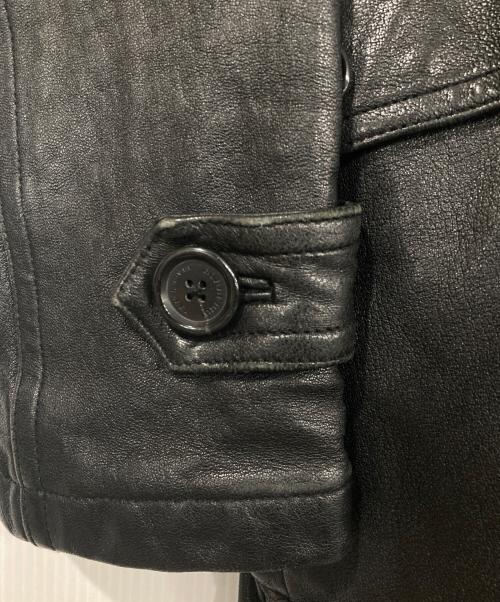 BURBERRY BLACK LABEL（バーバリーブラックレーベル）BURBERRY BLACK LABEL (バーバリーブラックレーベル) レザーコート ブラック サイズ:Lの古着・服飾アイテム