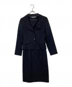 courregesクレージュ）の古着「ジャケットセットワンピース」｜ネイビー