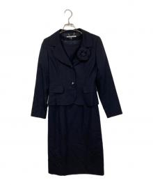 courreges（クレージュ）の古着「ジャケットセットワンピース」｜ネイビー