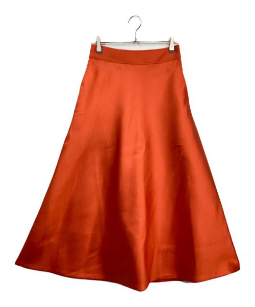 IENA（イエナ）IENA (イエナ) シルク混ツイルフレアスカート オレンジ サイズ:36 未使用品の古着・服飾アイテム