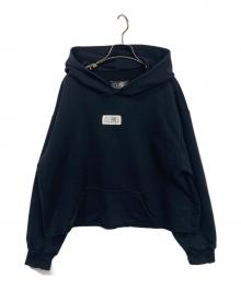 MM6 Maison Margiela（エムエムシックスメゾンマルジェラ）の古着「ナンバリングロゴスウェットパーカー」｜ブラック