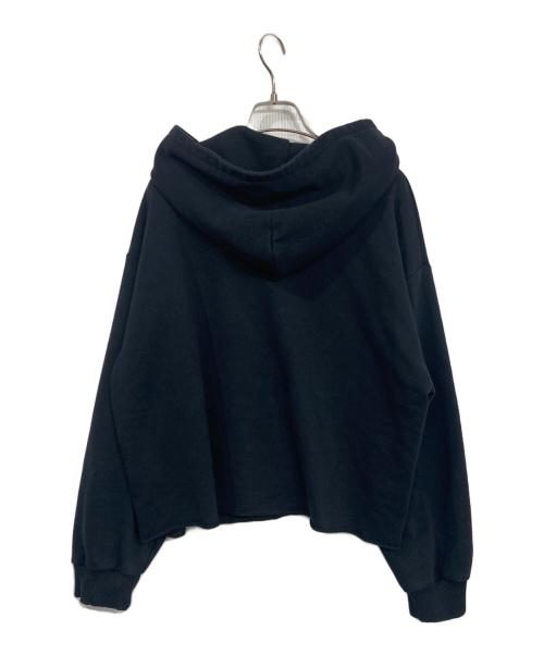 MM6 Maison Margiela（エムエムシックスメゾンマルジェラ）MM6 Maison Margiela (エムエムシックスメゾンマルジェラ) ナンバリングロゴスウェットパーカー ブラック サイズ:XSの古着・服飾アイテム