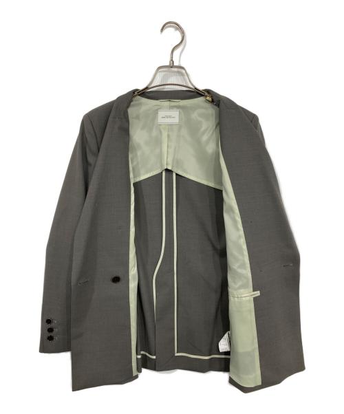 green label relaxing（グリーンレーベルリラクシング）green label relaxing (グリーンレーベルリラクシング) カチリラ ダブル ジャケット グレー サイズ:38の古着・服飾アイテム