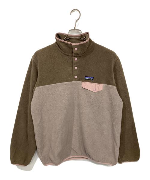 Patagonia（パタゴニア）Patagonia (パタゴニア) W's Lightweight Synchilla Snap-T Pullover/ライトウェイトシンチラスナップT ベージュ サイズ:Lの古着・服飾アイテム