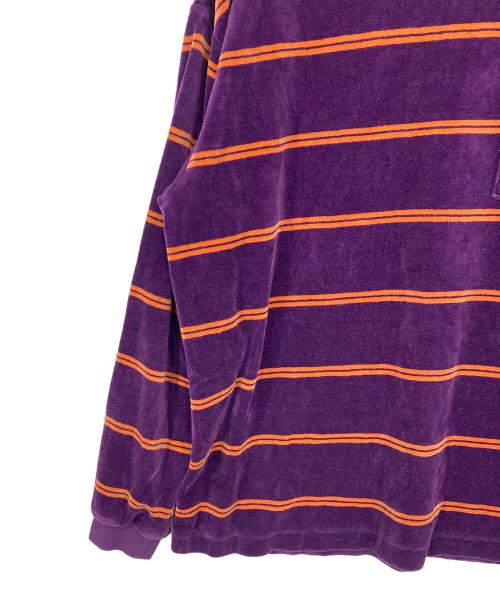 PHEENY（フィーニー）PHEENY (フィーニー) Velours border l/s パープル×オレンジ サイズ:Fの古着・服飾アイテム