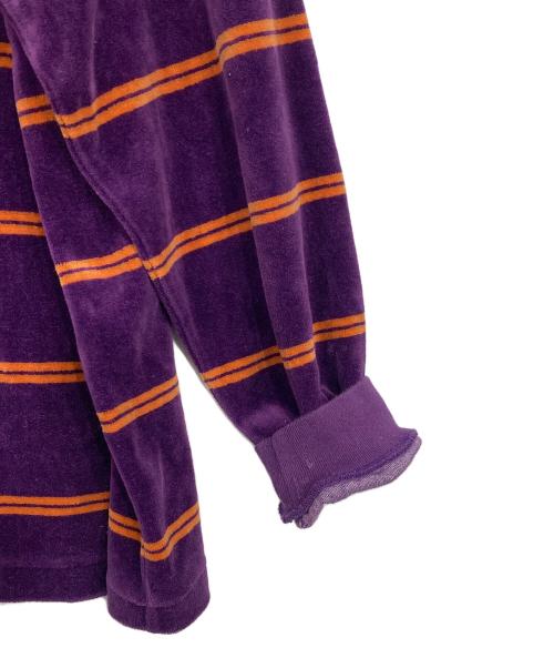 PHEENY（フィーニー）PHEENY (フィーニー) Velours border l/s パープル×オレンジ サイズ:Fの古着・服飾アイテム