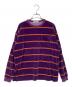 PHEENY（フィーニー）の古着「Velours border l/s」｜パープル×オレンジ