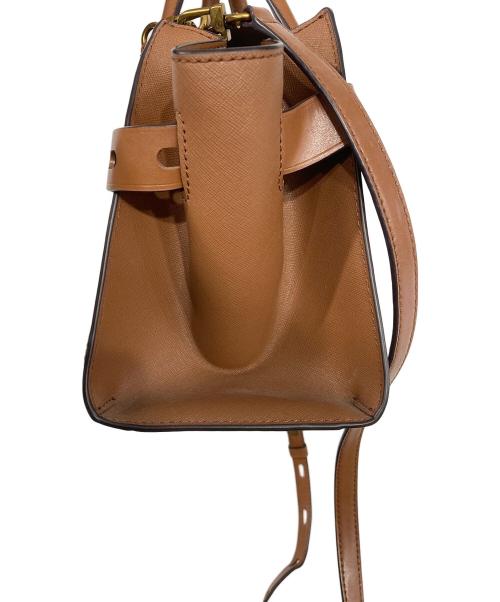 MICHAEL KORS（マイケル・コース）MICHAEL KORS (マイケル・コース) フラップ サッチェル マルチパッチワーク2WAYバッグ ブラウンの古着・服飾アイテム