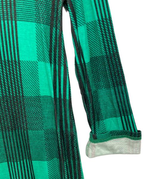 Rumche（ラム・シェ）Rumche (ラム・シェ) Original Check Print Dress グリーン×ブラック サイズ:Fの古着・服飾アイテム