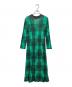Rumche（ラム・シェ）の古着「Original Check Print Dress」｜グリーン×ブラック