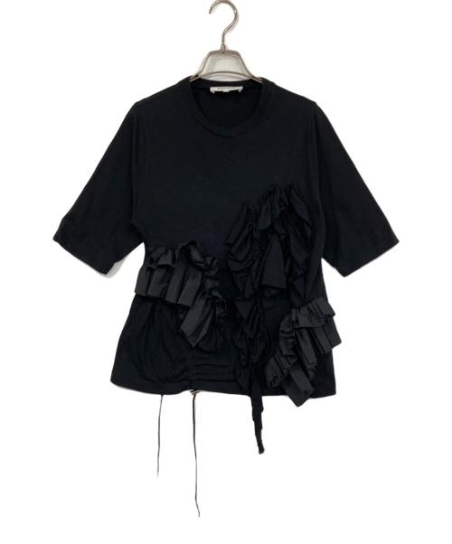 ENFOLD（エンフォルド）ENFOLD (エンフォルド) デコラティブTシャツ ブラック サイズ:38の古着・服飾アイテム