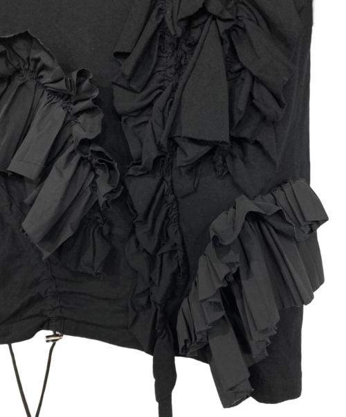 ENFOLD（エンフォルド）ENFOLD (エンフォルド) デコラティブTシャツ ブラック サイズ:38の古着・服飾アイテム