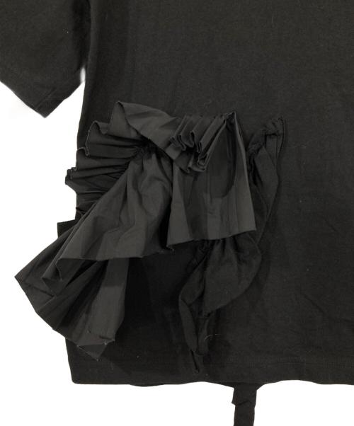 ENFOLD（エンフォルド）ENFOLD (エンフォルド) デコラティブTシャツ ブラック サイズ:38の古着・服飾アイテム