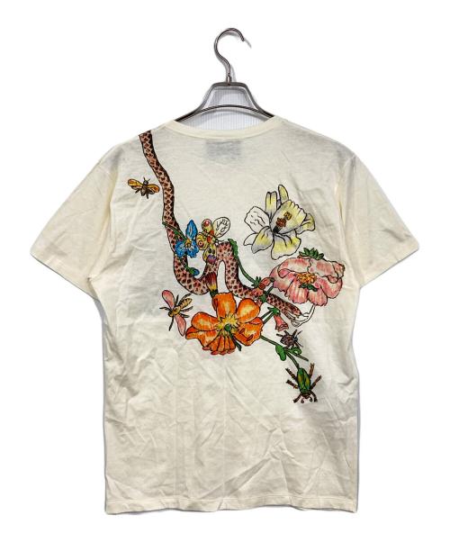 GUCCI（グッチ）GUCCI (グッチ) シェリーラインアートプリントTシャツ ベージュ サイズ:Sの古着・服飾アイテム