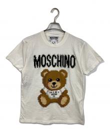 MOSCHINO（モスキーノ）の古着「ピクセルテディベアプリントTシャツ」｜ホワイト