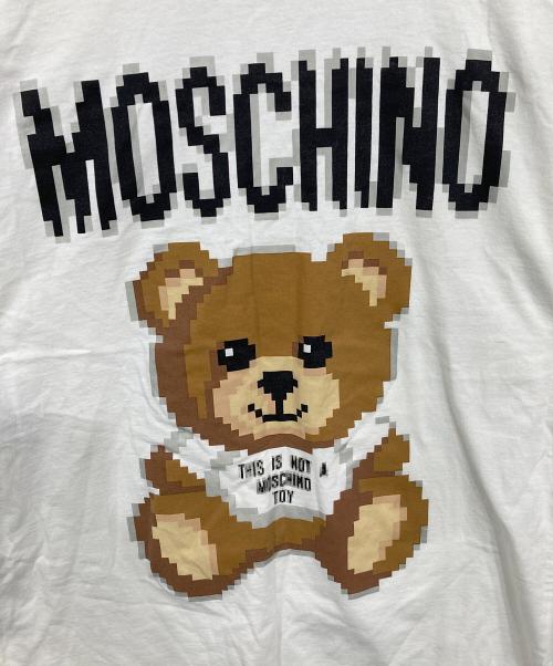 MOSCHINO（モスキーノ）MOSCHINO (モスキーノ) ピクセルテディベアプリントTシャツ ホワイト サイズ:XSの古着・服飾アイテム