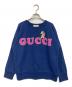 GUCCI（グッチ）の古着「ロゴプリントスウェット」｜ブルー