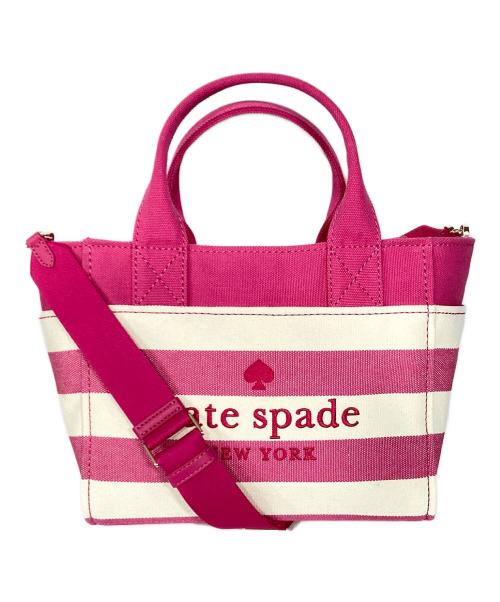 Kate Spade（ケイトスペード）Kate Spade (ケイトスペード) キャンバストートバッグ ピンクの古着・服飾アイテム