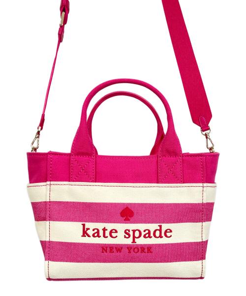 Kate Spade（ケイトスペード）Kate Spade (ケイトスペード) キャンバストートバッグ ピンクの古着・服飾アイテム