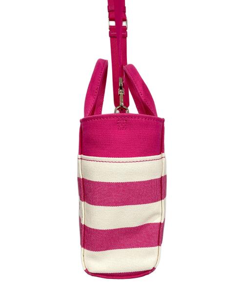 Kate Spade（ケイトスペード）Kate Spade (ケイトスペード) キャンバストートバッグ ピンクの古着・服飾アイテム