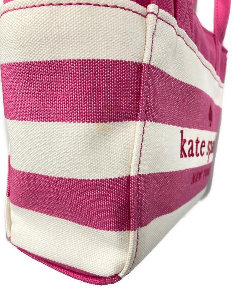 Kate Spade（ケイトスペード）Kate Spade (ケイトスペード) キャンバストートバッグ ピンクの古着・服飾アイテム
