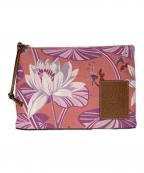 LOEWEロエベ）の古着「キャンバスレザークラッチバッグ」｜ピンク