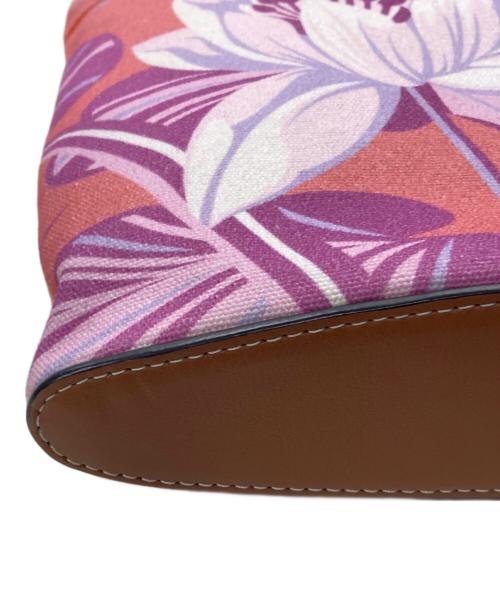 LOEWE（ロエベ）LOEWE (ロエベ) キャンバスレザークラッチバッグ ピンクの古着・服飾アイテム