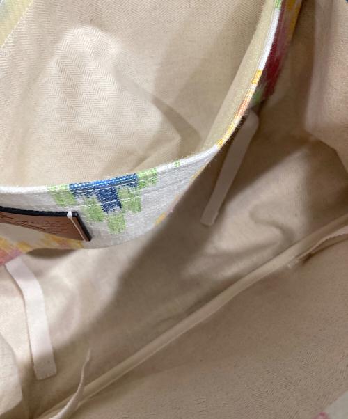 LOEWE（ロエベ）LOEWE (ロエベ) ビーチ カバス トートバッグ ブルー×ピンクの古着・服飾アイテム