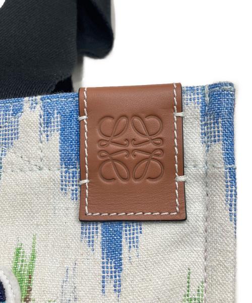 LOEWE（ロエベ）LOEWE (ロエベ) ビーチ カバス トートバッグ ブルー×ピンクの古着・服飾アイテム