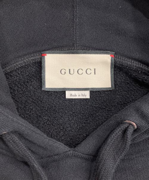 GUCCI（グッチ）GUCCI (グッチ) ロゴプリントフーディーワンピース ブラック サイズ:Sの古着・服飾アイテム