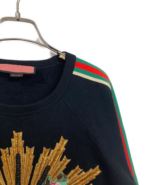 GUCCI（グッチ）GUCCI (グッチ) ゴーストGGスワロフスキースウェット ブラック サイズ:Sの古着・服飾アイテム