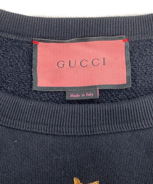 GUCCI（グッチ）GUCCI (グッチ) ゴーストGGスワロフスキースウェット ブラック サイズ:Sの古着・服飾アイテム