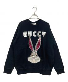 GUCCI（グッチ）の古着「スパンコールバッグスバニースウェット」｜ブラック