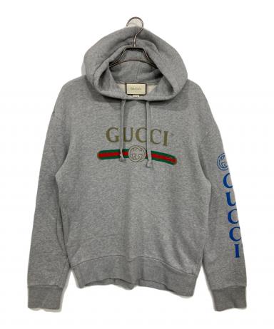 中古・古着通販】GUCCI (グッチ) クラシックロゴドラゴン刺繍フーディ