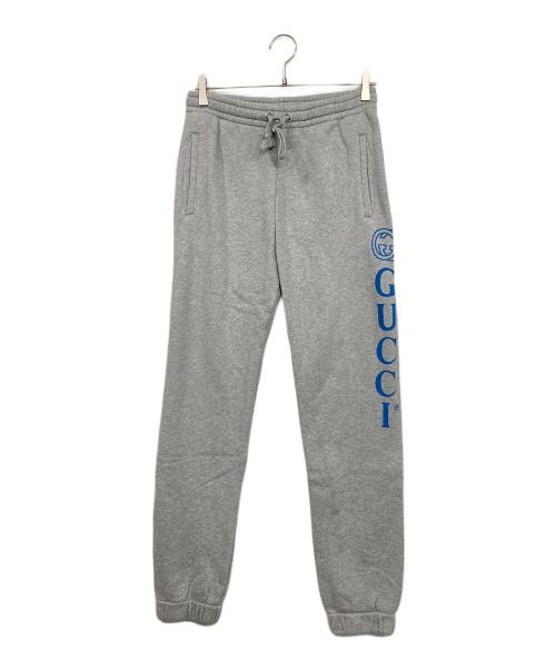 GUCCI（グッチ）GUCCI (グッチ) サイドロゴスウェットパンツ グレー サイズ:表記無しの古着・服飾アイテム