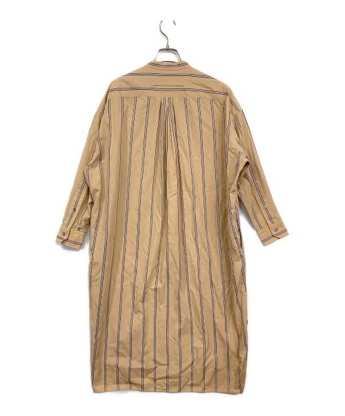 ticca（ティッカ）TICCA (ティッカ) ストライプシャツワンピース ベージュ サイズ:Ｆの古着・服飾アイテム