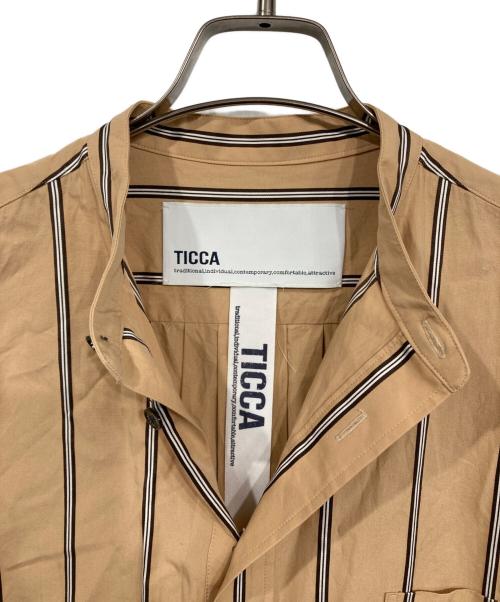 ticca（ティッカ）TICCA (ティッカ) ストライプシャツワンピース ベージュ サイズ:Ｆの古着・服飾アイテム