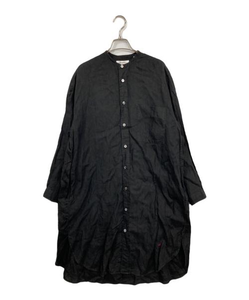 Gymphlex（ジムフレックス）Gymphlex (ジムフレックス) リネンシャツワンピース ブラック サイズ:14の古着・服飾アイテム