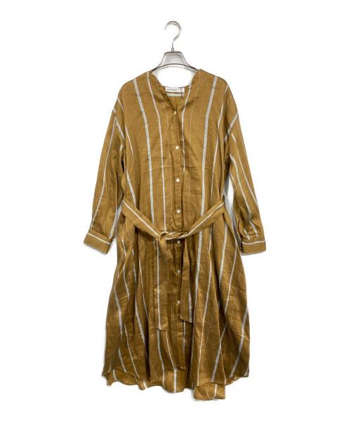 BABYLONE（バビロン）BABYLONE (バビロン) リネン混シャツワンピース ベージュ サイズ:38 未使用品の古着・服飾アイテム