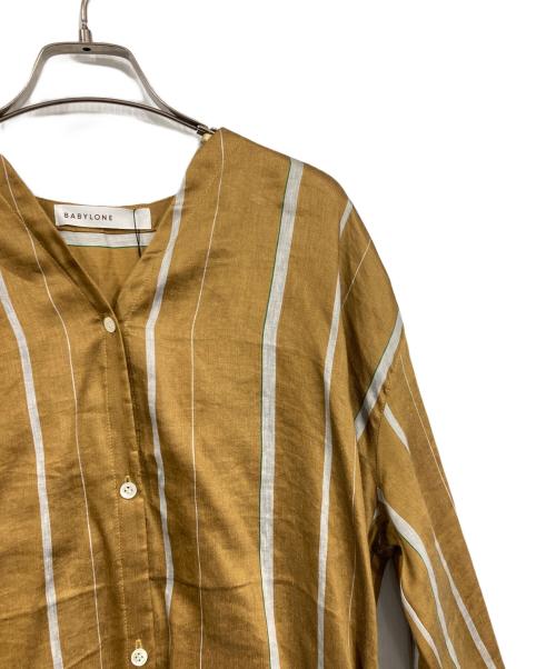 BABYLONE（バビロン）BABYLONE (バビロン) リネン混シャツワンピース ベージュ サイズ:38 未使用品の古着・服飾アイテム