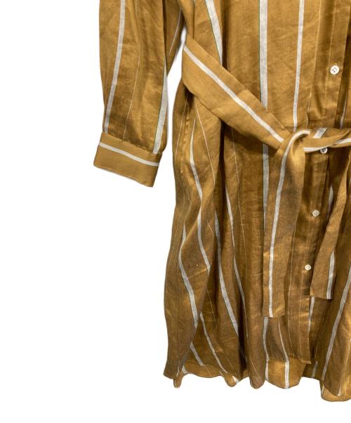 BABYLONE（バビロン）BABYLONE (バビロン) リネン混シャツワンピース ベージュ サイズ:38 未使用品の古着・服飾アイテム