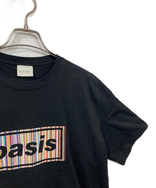 PAUL SMITH（ポールスミス）Paul Smith (ポールスミス) oasis (オアシス) シグネチャーストライプロゴ Tシャツ ブラック サイズ:XLの古着・服飾アイテム