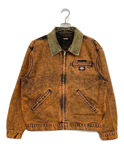 X-LARGE（エクストララージ）X-LARGE (エクストララージ) Dickies (ディッキーズ) OVERDYE WORK JACKET オレンジ サイズ:Mの古着・服飾アイテム