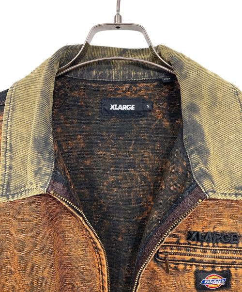 X-LARGE（エクストララージ）X-LARGE (エクストララージ) Dickies (ディッキーズ) OVERDYE WORK JACKET オレンジ サイズ:Mの古着・服飾アイテム