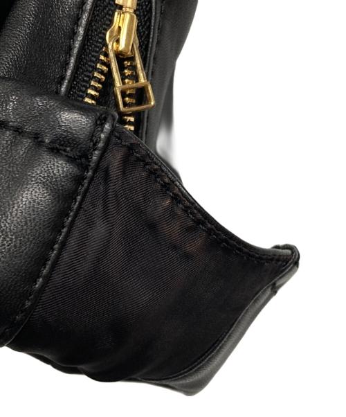 UNITED ARROWS（ユナイテッドアローズ）UNITED ARROWS (ユナイテッドアローズ) フォックスファーライダースジャケット ブラック サイズ:38の古着・服飾アイテム