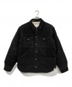REMI RELIEFレミレリーフ）の古着「コーデュロイダウンジャケット」｜ブラック
