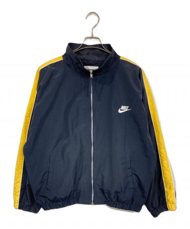 未使用！Nike 90sナイロンジャケット ネイビー×イエロー ビッグシルエット 中古・古着通販】NIKE (ナイキ) ナイロンジャケット ネイビー サイズ